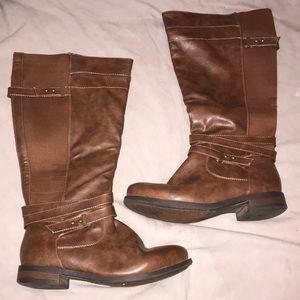 Torrid wide calf boots (chestnut brown)